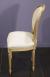 Chaise Simon ralise en Chne Massif de style Louis XVI Finition Chne Bross  Tissu faon Lin