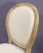 Chaise Simon ralise en Chne Massif de style Louis XVI Finition Chne Bross  Tissu faon Lin