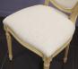 Chaise Simon ralise en Chne Massif de style Louis XVI Finition Chne Bross  Tissu faon Lin
