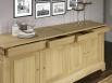 Buffet 4 portes Gael ralis en Chne Massif de style Louis Philippe Finition Chne Bross 