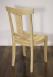 Chaise Arthur ralise en Chne Massif de style Louis Philippe Assise paille, Finition Chne Bross
