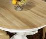 Table ronde pied central ralise en Chne Massif de style Louis Philippe DIAMETRE 120 + 2 allonges de 40 cm 