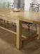 Table de Ferme Axel ralise en Chne Massif 250x100 + 2 allonges de 45 cm Finition Chne Bross