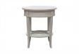 Guridon oval Ludovic ralis en Chne Massif de style Directoire Finition Chne Bross Ivoire