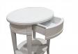 Guridon oval Ludovic ralis en Chne Massif de style Directoire Finition Chne Bross Ivoire