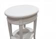 Guridon oval Ludovic ralis en Chne Massif de style Directoire Finition Chne Bross Ivoire