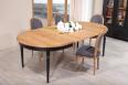 Table ovale 160x120 Lambert ralise en Chne Massif de style Louis XVI Finition Chne Bross 
