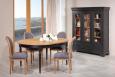 Table ovale 160x120 Lambert ralise en Chne Massif de style Louis XVI Finition Chne Bross 