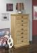 Semainier 7 tiroirs Valentin ralis en Chne de style Directoire Finition Chne Bross Naturel