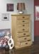 Semainier 7 tiroirs Valentin ralis en Chne de style Directoire Finition Chne Bross Naturel