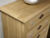 Semainier 7 tiroirs Valentin ralis en Chne de style Directoire Finition Chne Bross Naturel