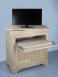 Meuble Tv La ralis en Chne Massif de style Louis Philippe Plateau Pivotant Finition Chne Bross