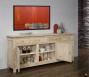 Buffet 3 portes 4 tiroirs ralis en Chne Massif de style Campagnard Finition Chne Bross Blanchi