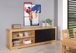 Buffet 4 portes coulissantes ralis en Chne Massif de style Contemporain 