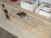 Meuble d'entre ou buffet Bastien, ralis en chne de style Directoire Finition Chne Bross Blanchi