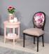Guridon rond Pierre-Louis de style Directoire ralise en Chne massif Finition Rose Poudr SEULEMENT 1 DISPONIBLE