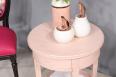 Guridon rond Pierre-Louis de style Directoire ralise en Chne massif Finition Rose Poudr SEULEMENT 1 DISPONIBLE