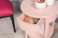 Guridon rond Pierre-Louis de style Directoire ralise en Chne massif Finition Rose Poudr SEULEMENT 1 DISPONIBLE