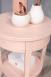 Guridon rond Pierre-Louis de style Directoire ralise en Chne massif Finition Rose Poudr SEULEMENT 1 DISPONIBLE