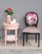 Guridon rond Pierre-Louis de style Directoire ralise en Chne massif Finition Rose Poudr SEULEMENT 1 DISPONIBLE