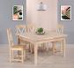 Table de Campagne 130x130 ralis en Chne Massif 2 allonges de 40 cm Finition Chne bross blanchi