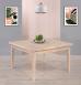 Table de Campagne 130x130 ralis en Chne Massif 2 allonges de 40 cm Finition Chne bross blanchi