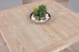 Table de Campagne 130x130 ralis en Chne Massif 2 allonges de 40 cm Finition Chne bross blanchi