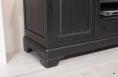 Meuble TV 16/9ème  réalisé en Chêne Massif de style Louis Philippe Finition Chêne doré pour le plateau, Noir pour le corps