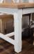 Table de ferme rectangulaire AXEL ralise en Chne massif 160x100 + 2 allonges de 45 cm Finition chne Bross et Ivoire Patin