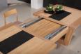 Table rectangulaire Samuel 220x110 ralise en Chne Massif 4 allonges de 40 Finition Chne Bross naturel Avec incrustation cramique