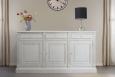 Buffet 3 portes 3 tiroirs Valentin, ralis en Chne massif de style Directoire Bross Ivoire