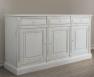 Buffet 3 portes 3 tiroirs Valentin, ralis en Chne massif de style Directoire Bross Ivoire