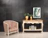Console Sacha ralise en Chne de style Louis XV  Finition Chne naturel et Bross Lin Patin SEULEMENT 1 DISPONIBLE