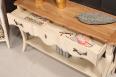 Console Sacha ralise en Chne de style Louis XV  Finition Chne naturel et Bross Lin Patin SEULEMENT 1 DISPONIBLE
