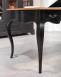 Bureau Ministre ralis en Chne de Style Louis XV Finition Chne bross Noir Patin et Plateau Chne Dor patin