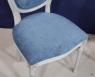 Chaise Simon ralise en Chne Massif de style Louis XVI Finition Bross Gris Perle Patin