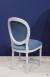 Chaise Simon ralise en Chne Massif de style Louis XVI Finition Bross Gris Perle Patin