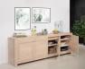 Buffet 4 portes Loann ralis en chne de Ligne Contemporaine Finition Bross 