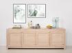 Buffet 4 portes Loann ralis en chne de Ligne Contemporaine Finition Bross 