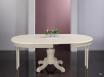 Table ronde pied central ralise en Chne Massif de style Louis Philippe DIAMETRE 120  Finition Lin patin