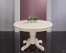 Table ronde pied central ralise en Chne Massif de style Louis Philippe DIAMETRE 120  Finition Lin patin