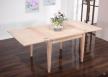 Table de repas 100x100 ralise en Chne massif de style Contemporain, plateau ouvert 200x100