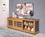 Buffet 4 portes coulissantes ralis en Chne Massif de style Contemporain