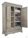 Armoire 2 portes 2 tiroirs Hugo ralise en Chne Massif de style Louis Philippe Finition Chne Bross