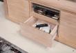 Meuble TV Mathis ralis en Chne de ligne contemporaine 160 de large 