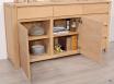 Buffet 2 portes 6 tiroirs Etienne, ralis en Chne de Ligne contemporaine Finition chne Bross 
