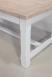 Table de ferme rectangulaire AXEL ralise en Chne massif 140x90 + 2 allonges de 40 cm Plateau et Allonges : Chne Bross Blanchi Pieds et ceinture Ivoire