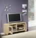 Meuble TV 2 portes Vitres Loann ralis en chne massif de style Contemporain Finition Chne Bross Naturel