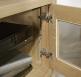 Meuble TV 2 portes Vitres Loann ralis en chne massif de style Contemporain Finition Chne Bross Naturel