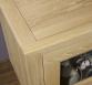 Meuble TV 2 portes Vitres Loann ralis en chne massif de style Contemporain Finition Chne Bross Naturel